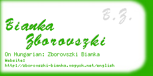 bianka zborovszki business card